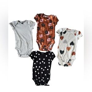 Carter's Baby Girl Short Sleeve Bodysuits Bundle | 3M